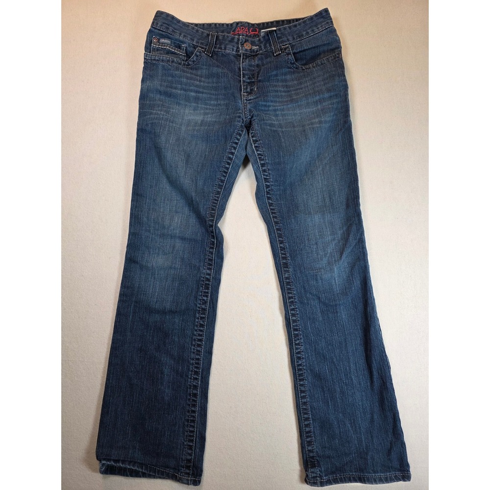 Cinch Ada Jeans Womens 29/7 R Blue Bootcut Mid Rise Embroidered Western Work